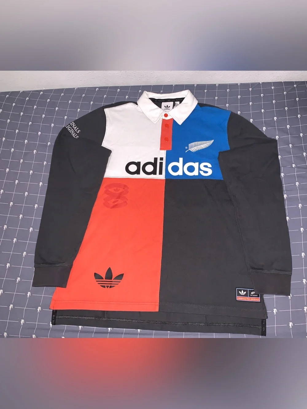 Adidas Originals & All Blacks Heritage Rugby Polo Shirt KG4638 Size: Medium